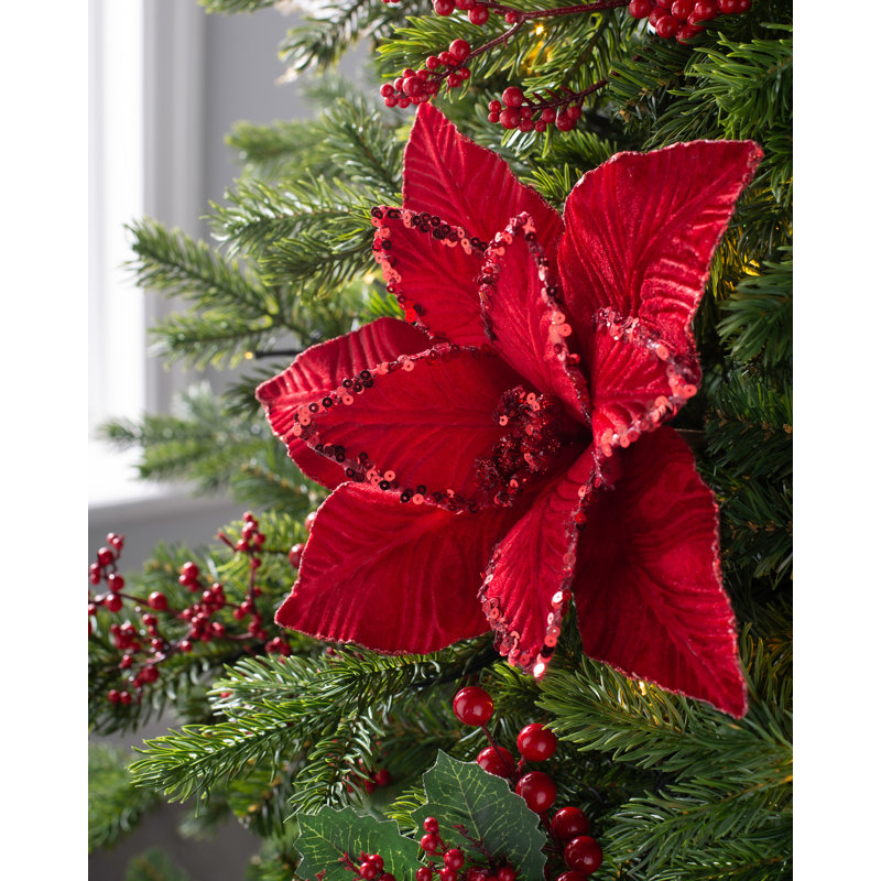 Fabric Poinsettia Arrangement