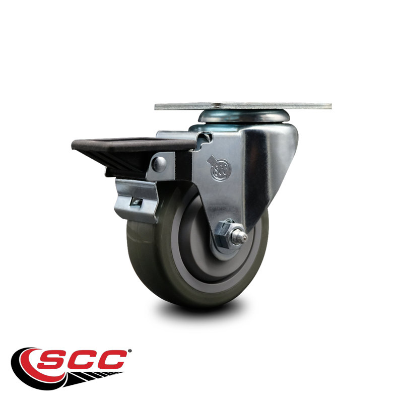 Polyurethane Caster, Gray
