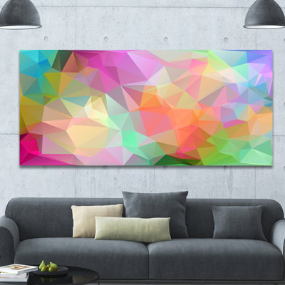 Motif de mosaïque multicolore - Impression sur toile tendue
