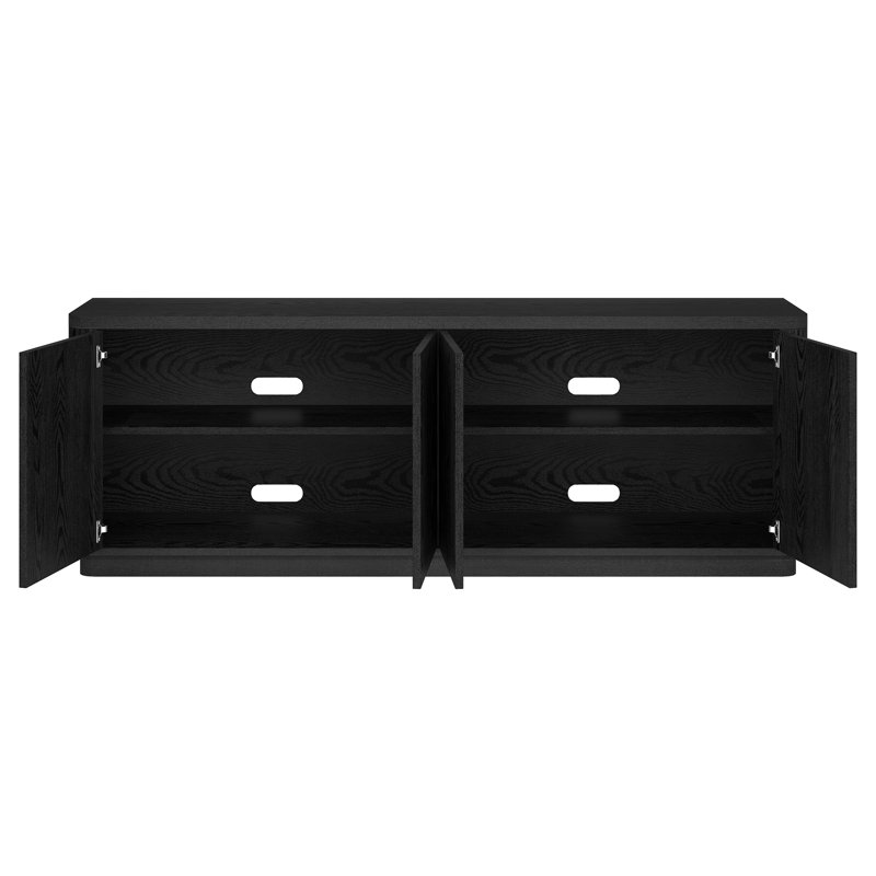 Weybossett Rectangular TV Stand, Espresso Wood