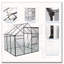 6X6FT-NOIR Serre en polycarbonate surélevée et ancrage serres en aluminium robuste pour cour extérieure en toute saison (W540S00002)