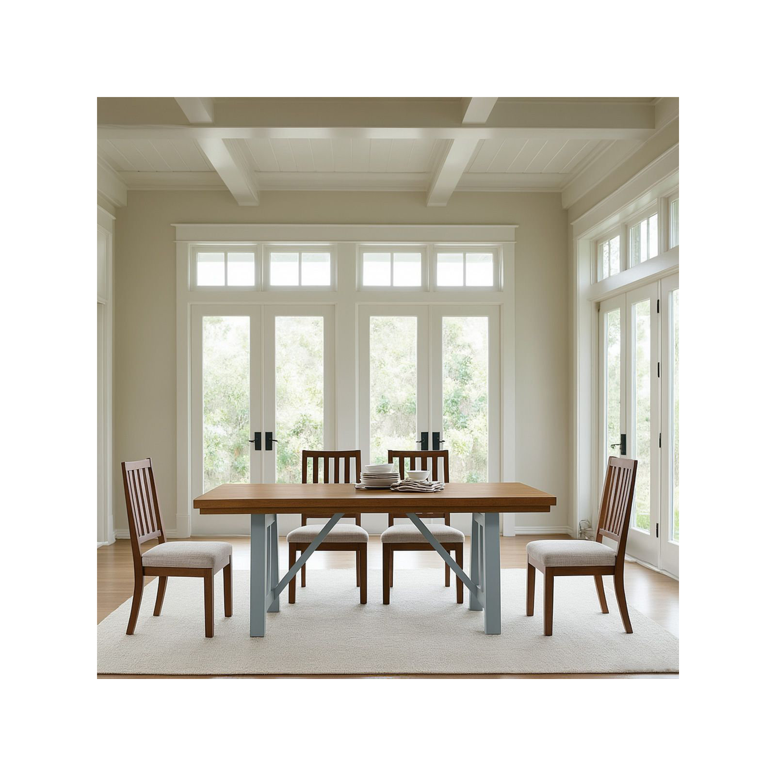 Farmhouse Two-Tone Dining Table