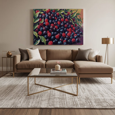 «Fruit Boysenberry», art mural sur toile mauve