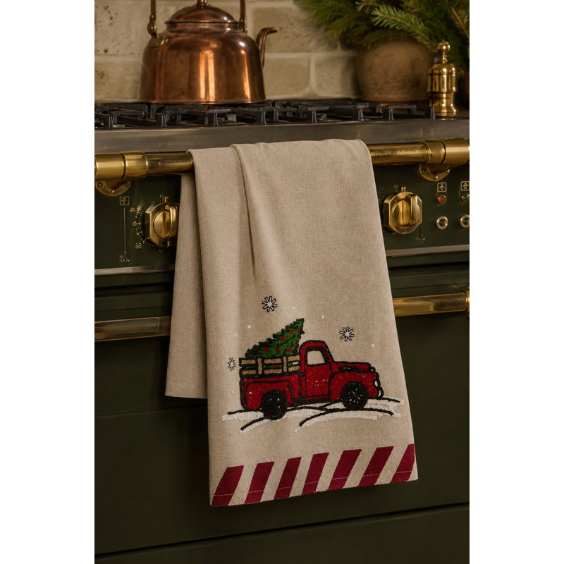 Christmas Truck 17" x 27" Tea Towel