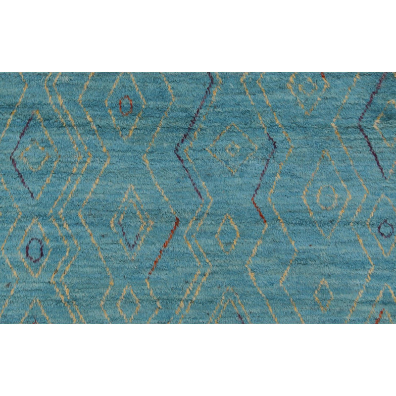 Geometric Hand Knotted 152cm X 210cm Area Rug