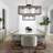 Modern 3-lights Rectangular Pendant Light Dimmable