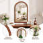 Miroir mural arqué 24 x 36 pouces en bois massif avec cadre pour salle de bain-31685860