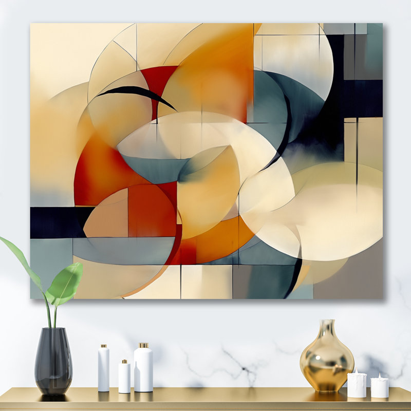 Damore, "Exploration des motifs abstraits I", art mural, H 30 po x l 40 po, Toile tendue, Sans cadre