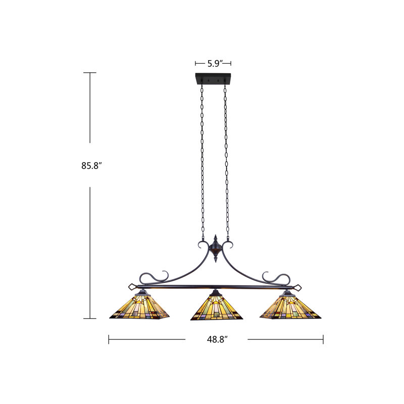 1 - Light Blackish Bronze Kitchen Island Pendant