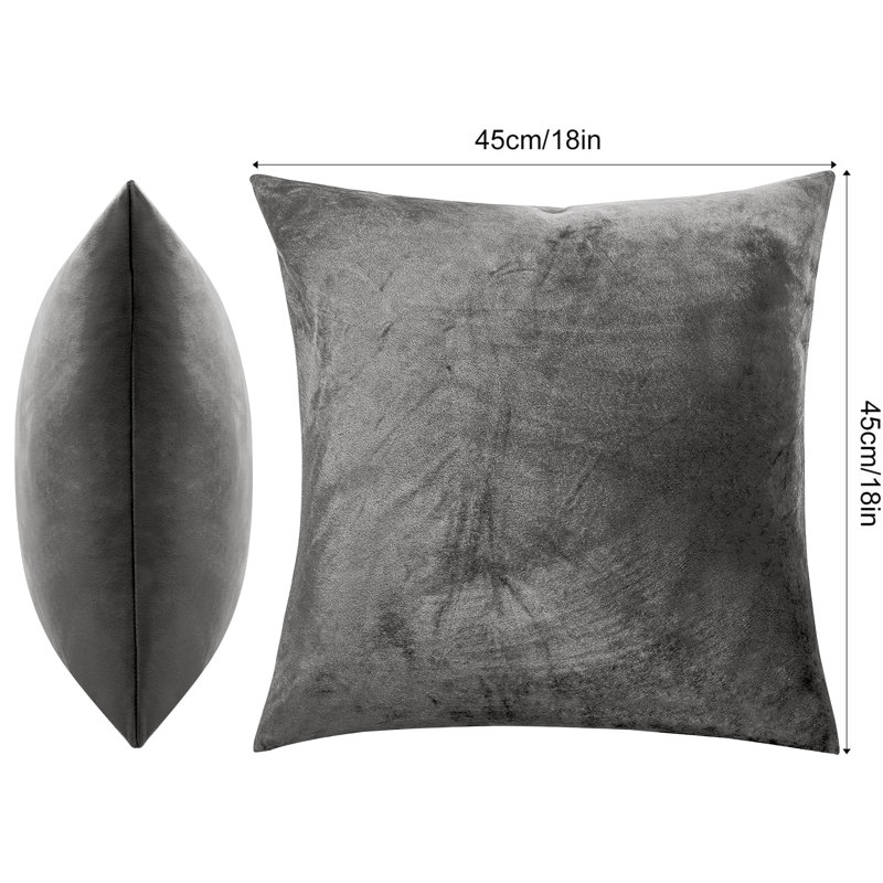 Skrolan Crushed Velvet Scatter Cushion Cover, Grey
