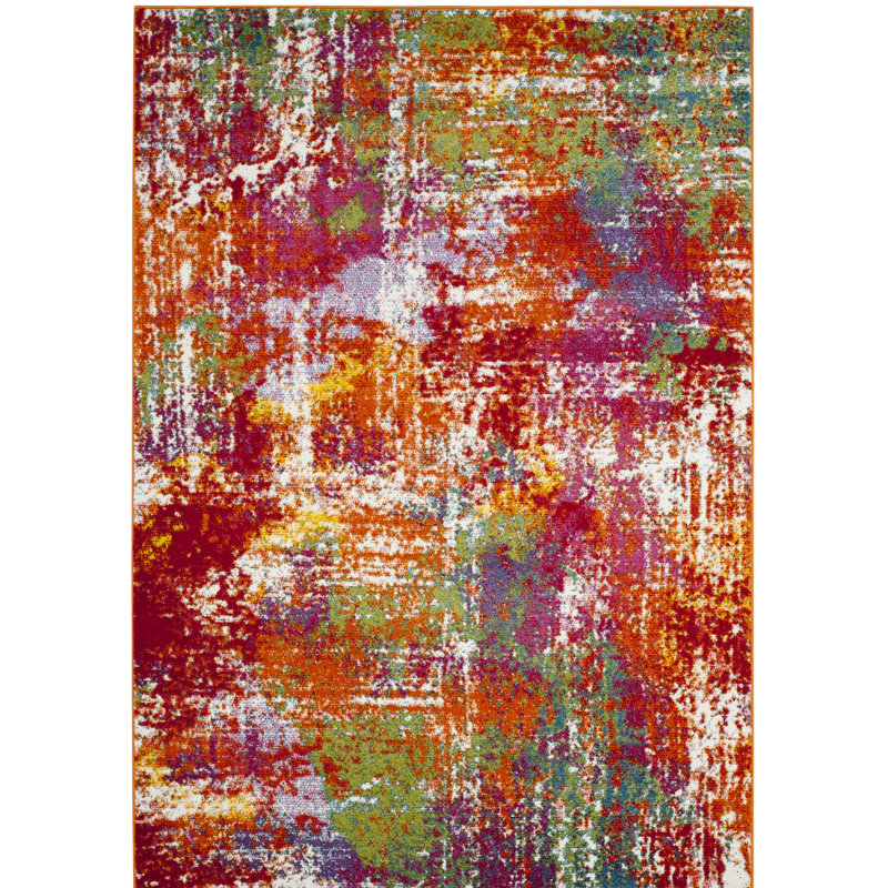 Christy Watercolor Performance Abstract Rug, Rectangle 6'7" x 9'