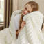 Couverture en polaire pour lit simple / simple TG Bedsure - Jeté chaud pour lit et canapé-lit - Blanc-105504209-105504211