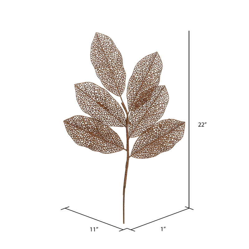 Brume de Noël artificielle 22 po Foliage Magnolia, Cuivre