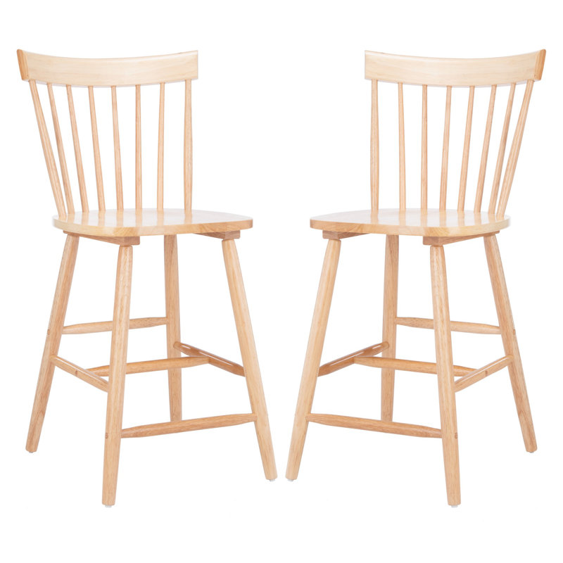 Stacee Solid Wood Counter Stool, Black, Counter Stool (24" Seat Height)