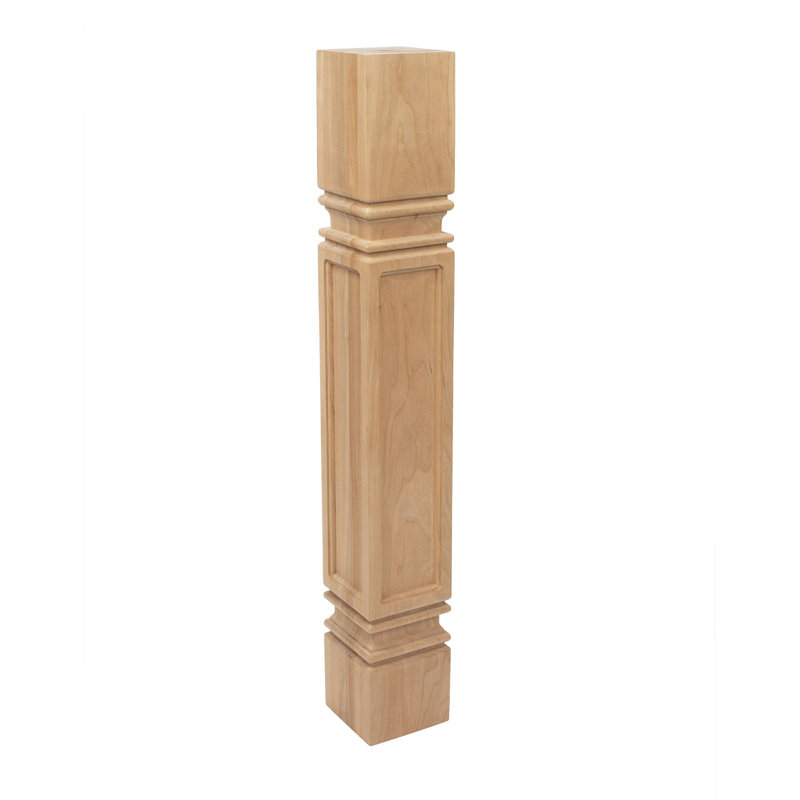 35.25" High Cherry Wood Mission Style Island Leg