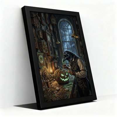 Art mural sur toile Steampunk Raven