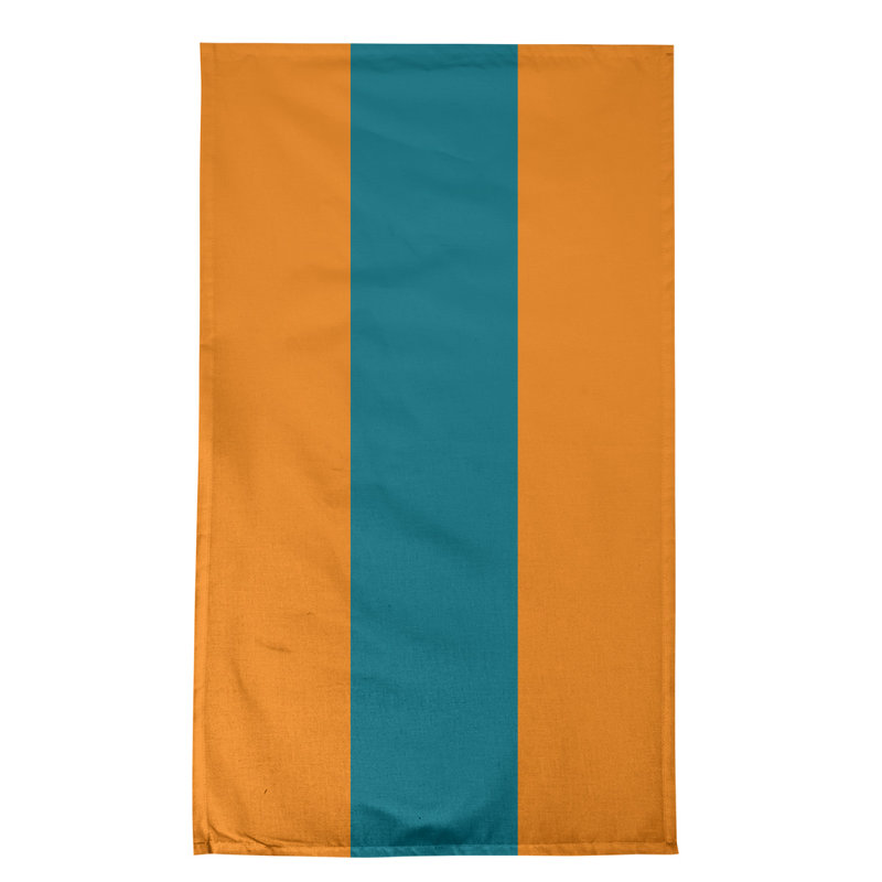 Anaheim Stripe Tea Towel Kitchen Towel, Cotton Twill, Burnt Orange/Deep Pacific Teal/Burnt Orange