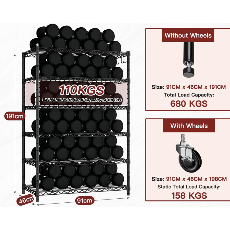 91 cm W Storage Rack