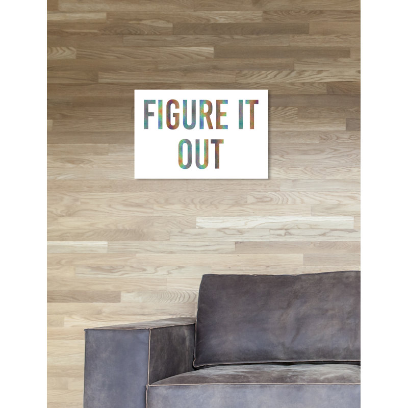 «Figure It Out Quote», reproduction d'art textuel, H 15 po x l 10 po x P 1,5 po, Toile tendue