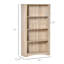 Bibliothèque à 4 niveaux Latitude Run®, armoire de rangement polyvalente moderne, présentoir autoportant pour bureau, salon, chêne