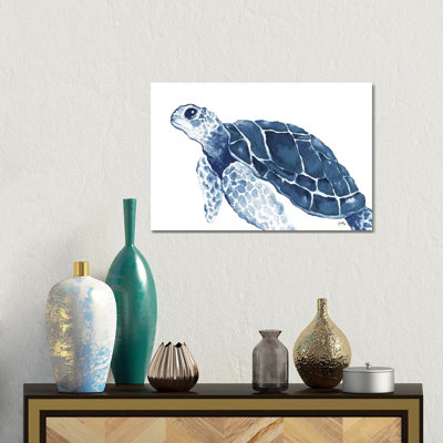 Turtle In The Blues by Elizabeth Medley - Gallery-Wrapped Canvas Giclée on Canvas