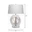 Lampe de table en résine Swan avec abat-jour en lin