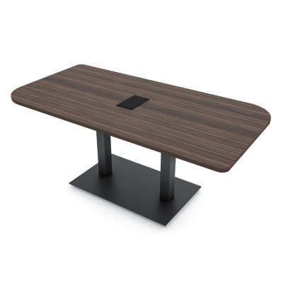 Table de conférence Ogren Duo avec double base en métal | Unité électrique
