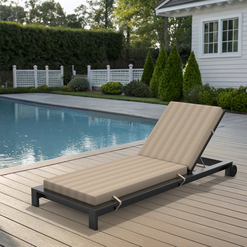 Coussin de chaise longue d'extérieur Lani Sunbrella®, L 24 po x P 45 po, Moineau expressif