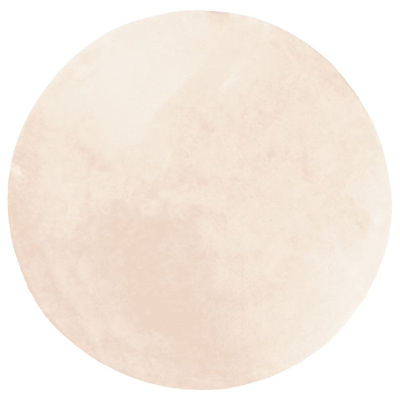 Rug "HUARTE" Short Pile Soft and Washable Beige, Round 200cm