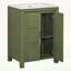 Meuble-lavabo vintage de 24 po avec lavabo en céramique, 2 portes à fermeture douce, parfait pour les petites salles de bain