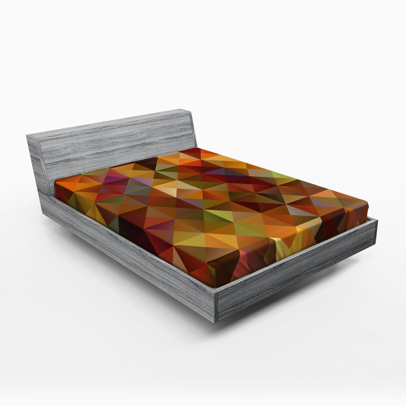 Microfiber Geometric Fitted Sheet, Full Fitted Sheet