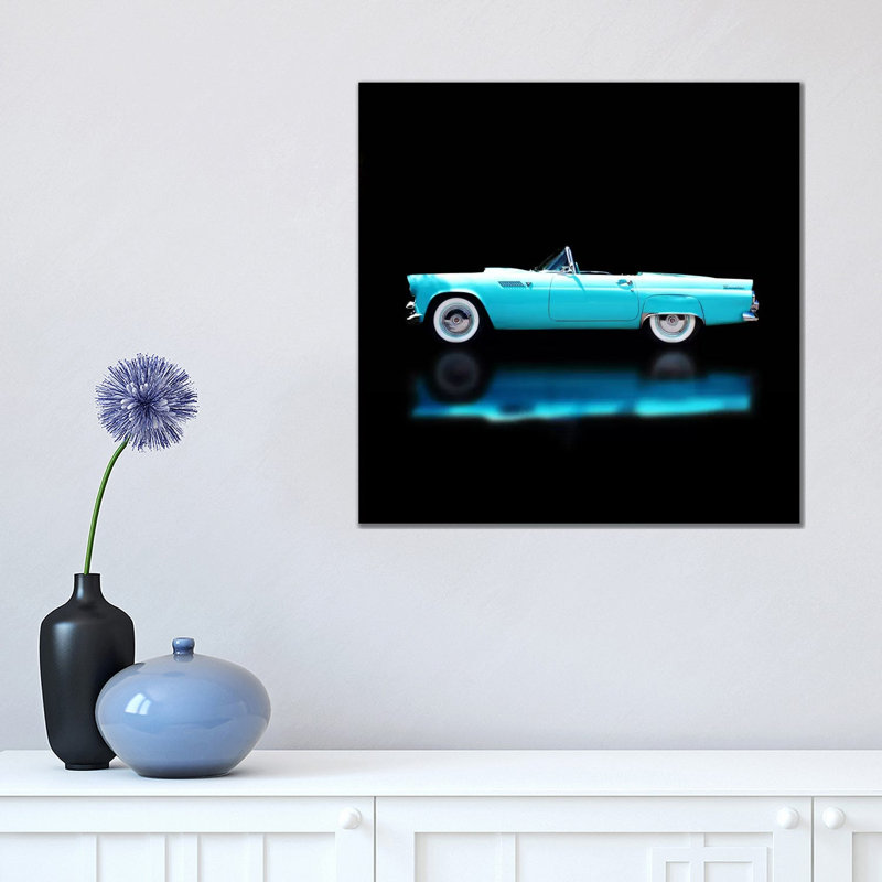 1956 Ford Thunderbird Convertible by Clive Branson - Wrapped Canvas Print, 45.72cm H x 45.72cm W x 1.91cm D