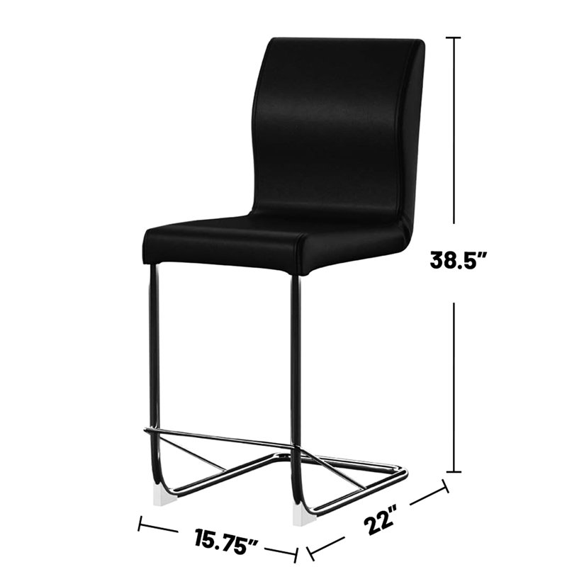 2 chaises rembourrées pour s'asseoir, des pieds, une option élégante de chaises de salle à manger, des détails et un repos élégant