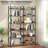 6-Tier Industrial Bookshelf, 67" Wooden Bookshelf With Open Shelves, Freestanding Metal Frame Bookcase For Storage And Display, Modern Book Shelves For Bedroom, Living Room And Home Office, Brown