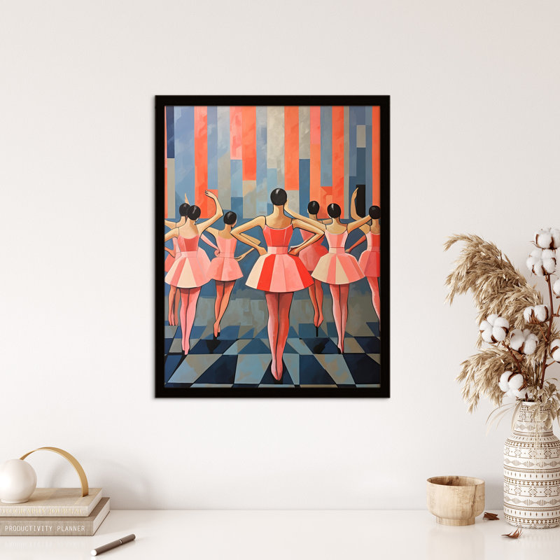 Blossoming Ballet Dance Class - Single Picture Frame Print