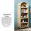 Sitarski 76" H x 30" W Curved Arch 5-Shelf Bookcase-1225172507