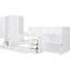 Lit superposé simple blanc avec lit gigogne, plusieurs tablettes, armoire, armoire, bureau pour lit gigogne et rangement adéquat - bureau, tiroirs-1424555910