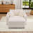 56.30"w Oversized Corduroy Accent Chair With Ottoman And Pillows – Perfect For Living Room Or Bedroom-1249650688