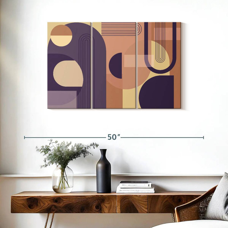 Avery Abstract Arches Purple, 24" H x 38" W