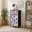 Commode de rangement verticale 4 tiroirs Patriotique drapeau américain Donuts Cupcakes rouge blanc bleu étoiles avec tiroirs en bois