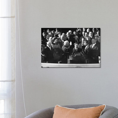John F Kennedy - Wrapped Canvas Print