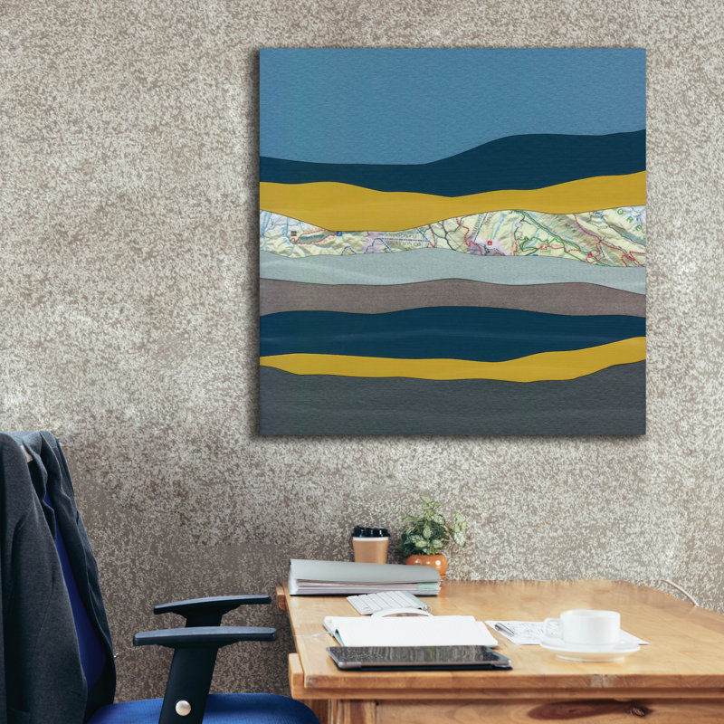  «Mountain Series 39» par Lorelle Rau, art mural sur toile, 37 po x 37 po, H 37 po x l 37 po