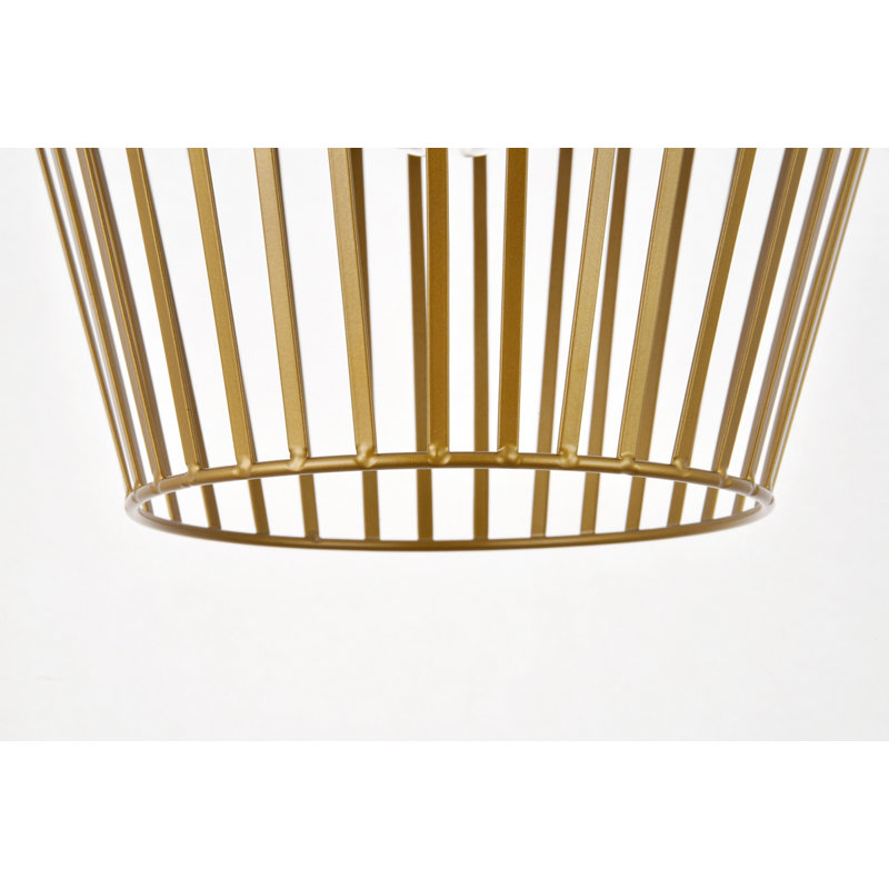Luminaire suspendu en métal 1 lumière Celyn, Laiton