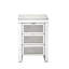 Table d'appoint en miroir, table de bout rectangulaire avec tiroirs de rangement