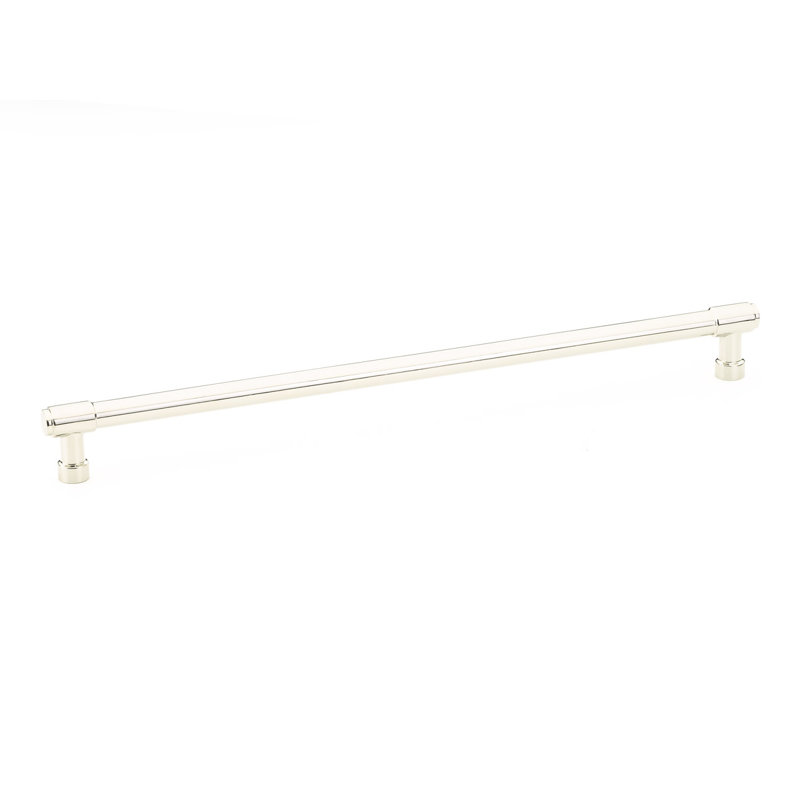 Emtek Jasper Bar Cabinet Pull, Polished Nickel, 12" Center To Center
