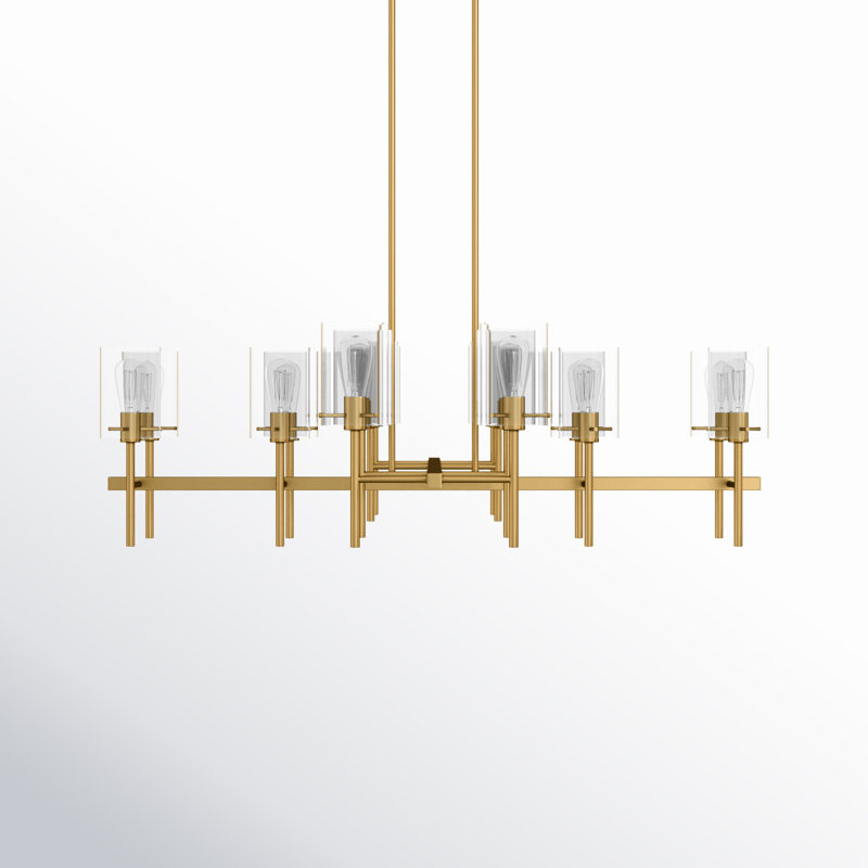 16-Light Chandelier in Brass, Brass