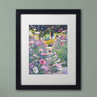 « jardin path of cosmos » par david lloyd’s glover, impression encadrée sur toile