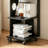 Rubberwood Mobile Open Bookcase With Wheels