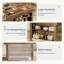 55" Kitchen Island With Storage, Farmhouse Island Table Counter Height Bar Table-1953746790