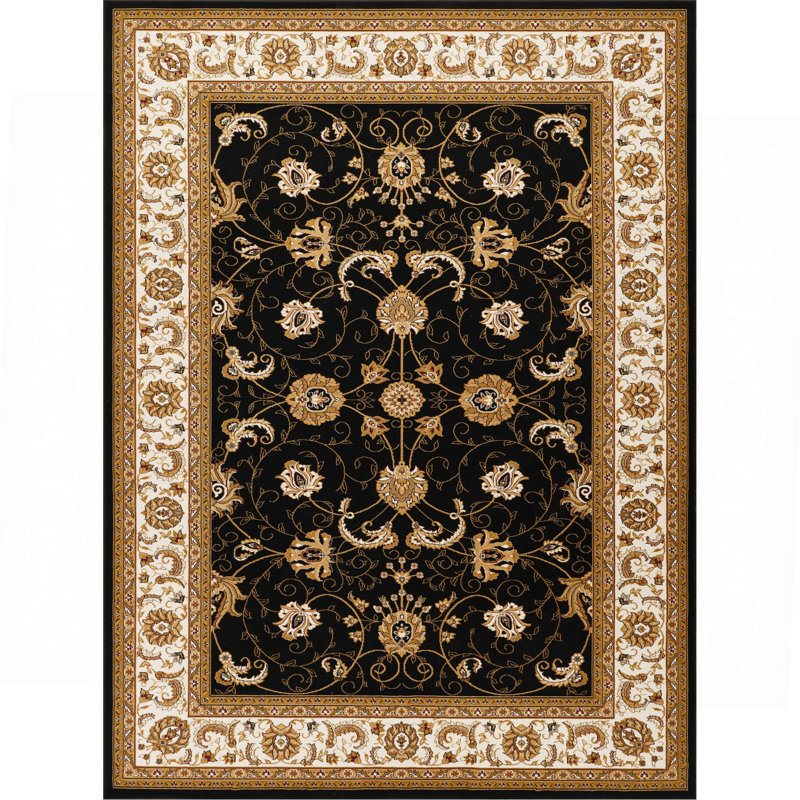 Black Area Rug, Rectangle 2' x 3'